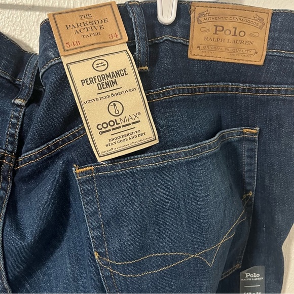 Polo Ralph Lauren The Parkside Active Taper Men's Jeans Size 54Bx34 Coolmax NWT - Picture 5 of 13